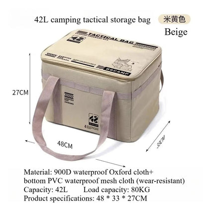 Large Capacity Outdoor Folding Storage Bag Waterproof Portable Camping  Picnic Organizer 9