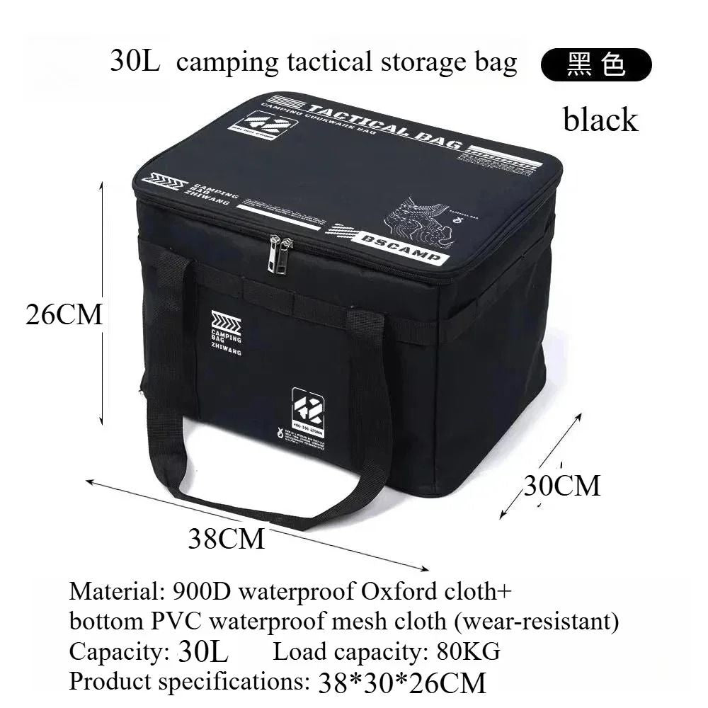 Large Capacity Outdoor Folding Storage Bag Waterproof Portable Camping  Picnic Organizer 10