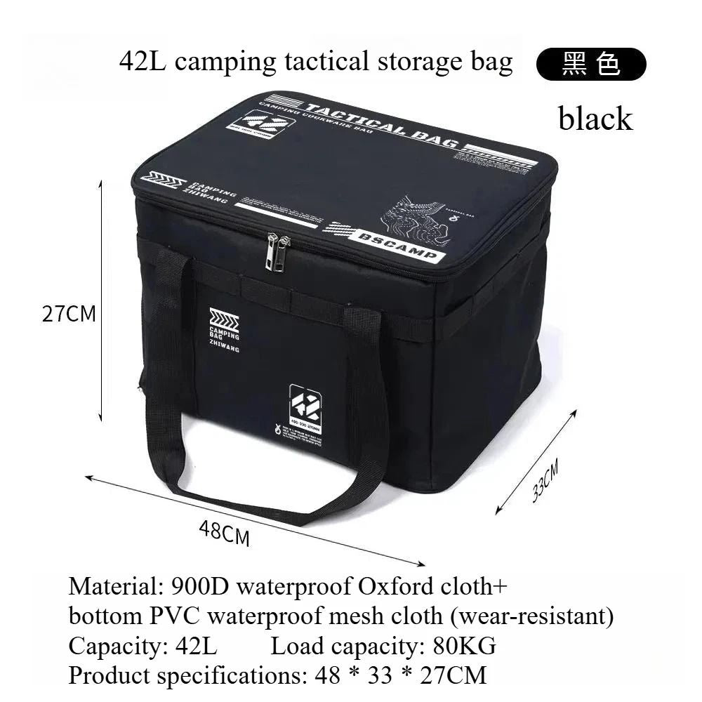 Large Capacity Outdoor Folding Storage Bag Waterproof Portable Camping  Picnic Organizer 8