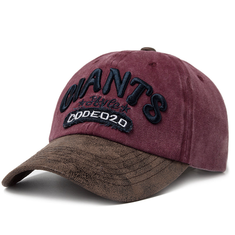 PU Leather Baseball Cap Men, Letter Embroidery Women's Caps, Summer Casual Unisex Sun Visor Hat Adjustable
