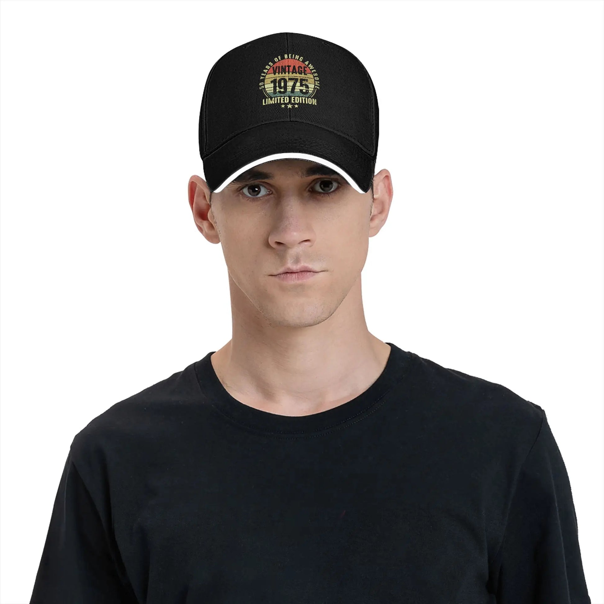 Vintage 1975 Baseball Cap, Cute Y2K Trucker Hat, Spring Men Women Outdoor Hiking Fishing Snapback