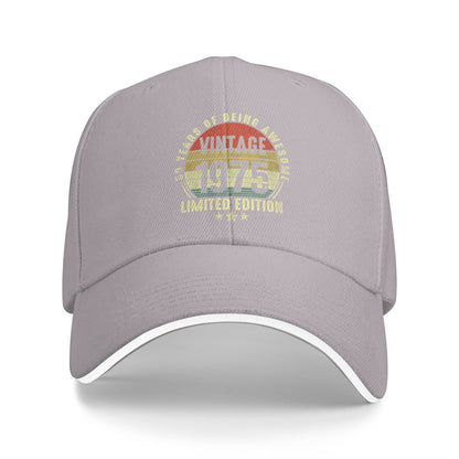 Vintage 1975 Baseball Cap, Cute Y2K Trucker Hat, Spring Men Women Outdoor Hiking Fishing Snapback