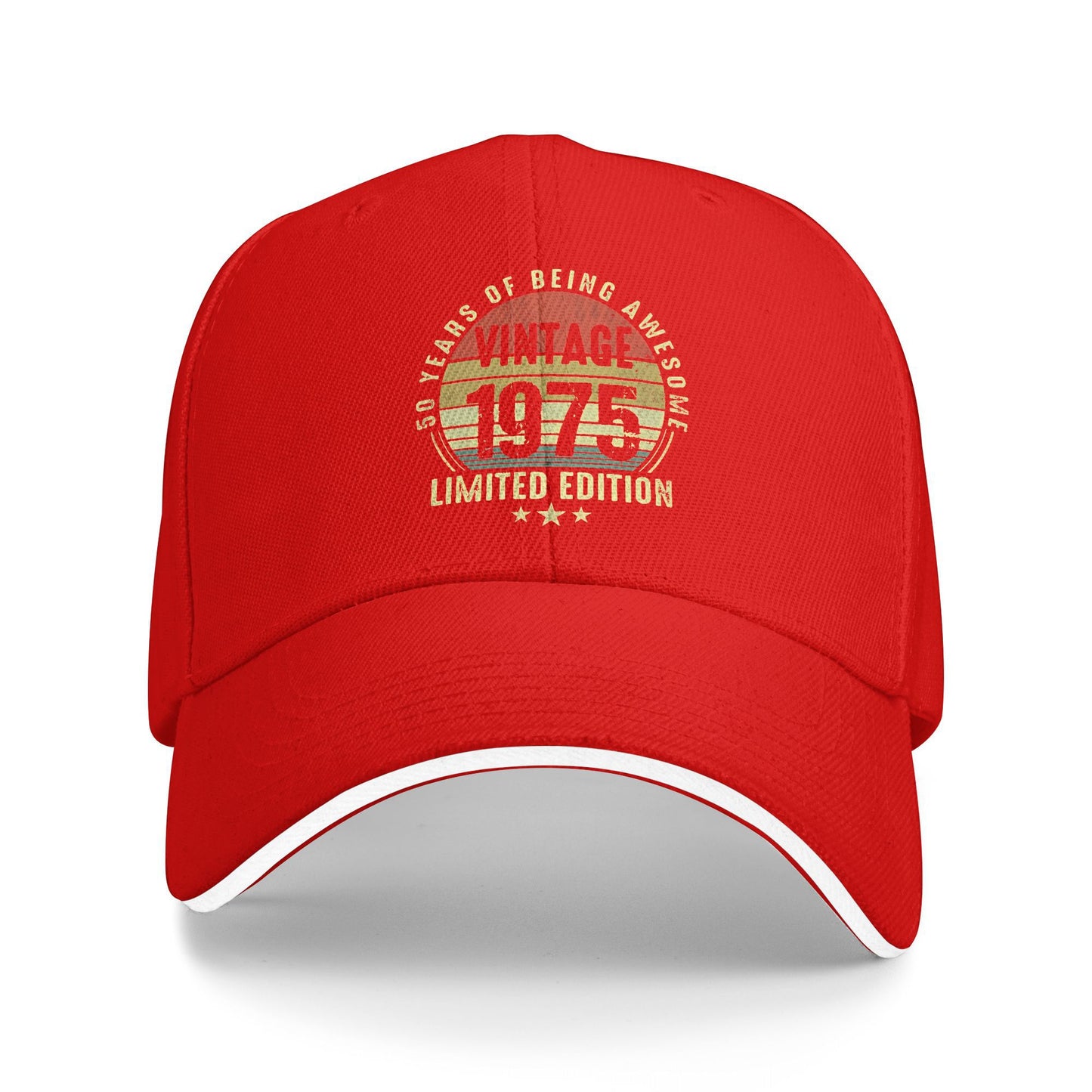Vintage 1975 Baseball Cap, Cute Y2K Trucker Hat, Spring Men Women Outdoor Hiking Fishing Snapback