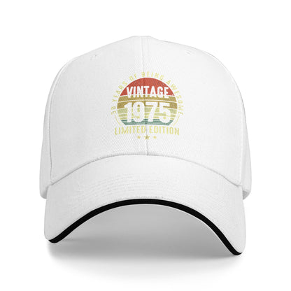 Vintage 1975 Baseball Cap, Cute Y2K Trucker Hat, Spring Men Women Outdoor Hiking Fishing Snapback
