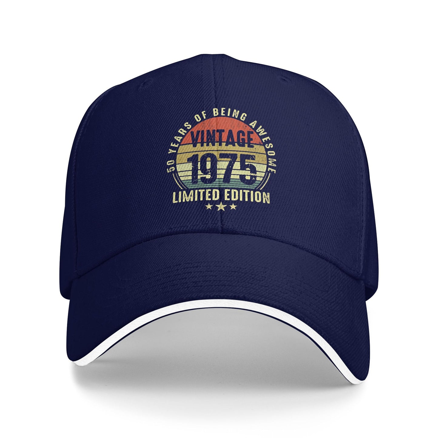 Vintage 1975 Baseball Cap, Cute Y2K Trucker Hat, Spring Men Women Outdoor Hiking Fishing Snapback