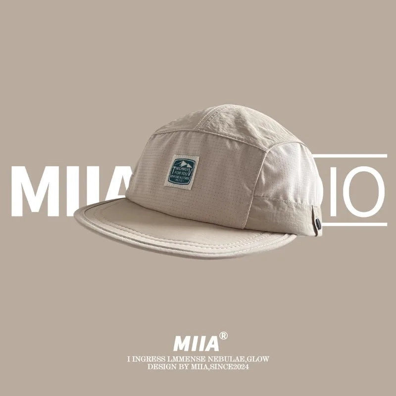 Japanese Retro 5panel Baseball Caps Men Women Summer Thin Breathable Sun Hat Fashion Patch Quickdry 1