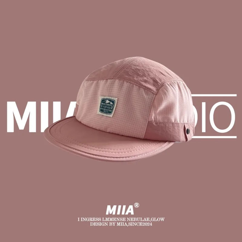 Japanese Retro 5panel Baseball Caps Men Women Summer Thin Breathable Sun Hat Fashion Patch Quickdry 5