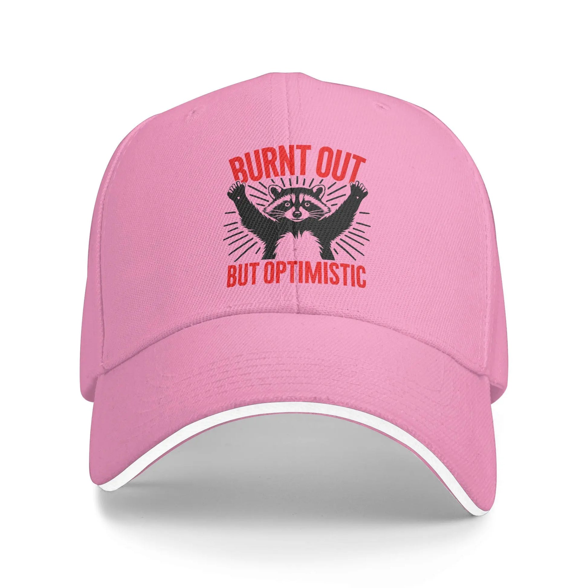 Burnt Out But Optimistic Sun Baseball Cap, Custom DIY Trucker Hat Summer Men Women, Trendy Wholesale Running Cap