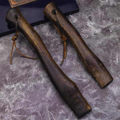Solid Wood Axe Handle With Cowhide Lanyard For Reliable Tooling 2