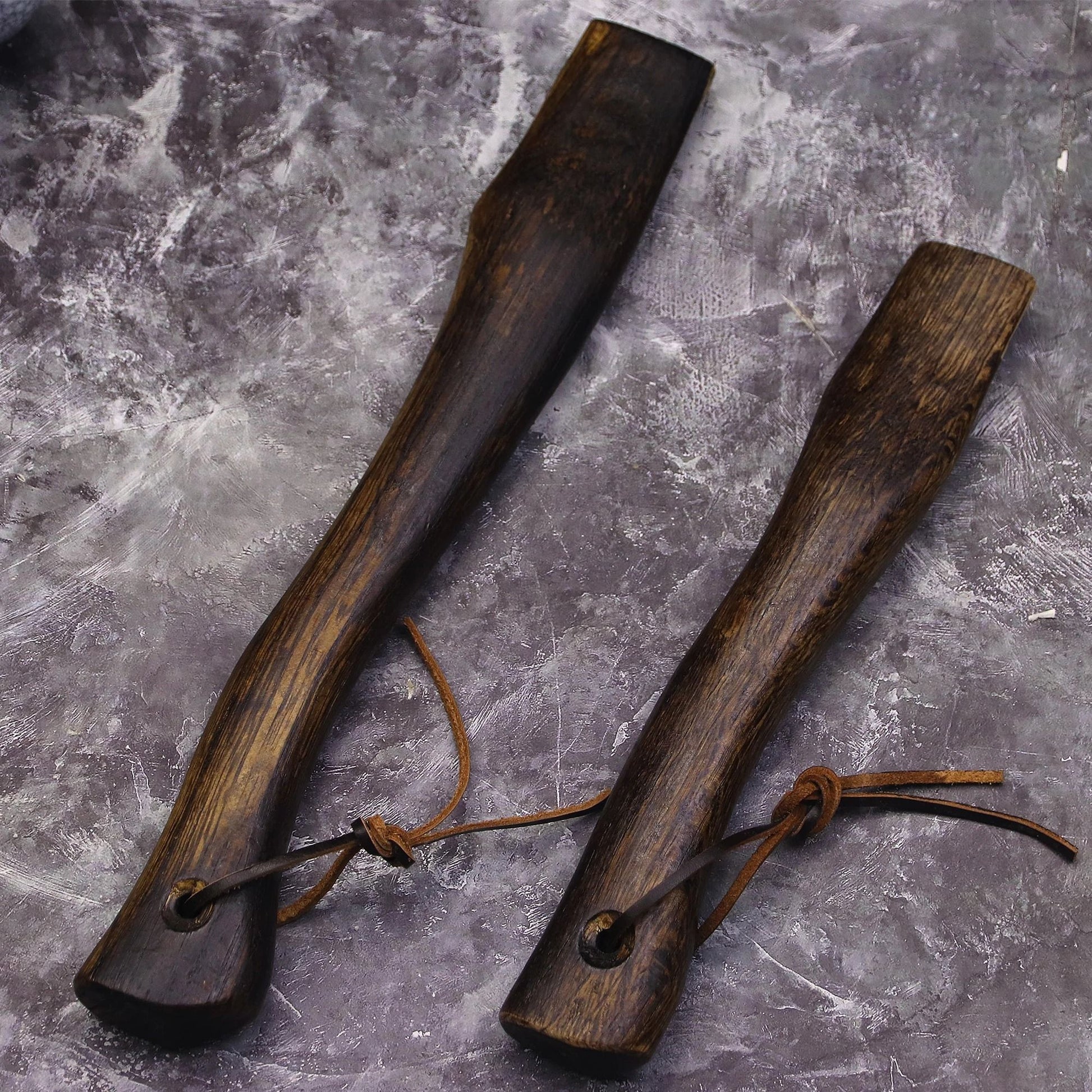 Solid Wood Axe Handle With Cowhide Lanyard For Reliable Tooling 3
