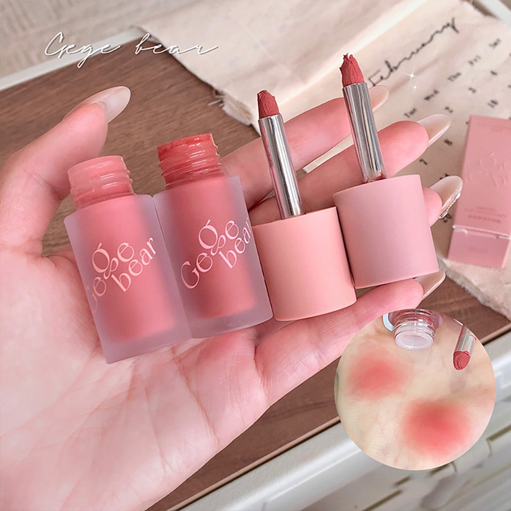 Smooth Multi-purpose, Cream Expansion Color, Nude Matte, Velvet Lip Glaze, Blush Eye Shadow, Not Easy to Fade