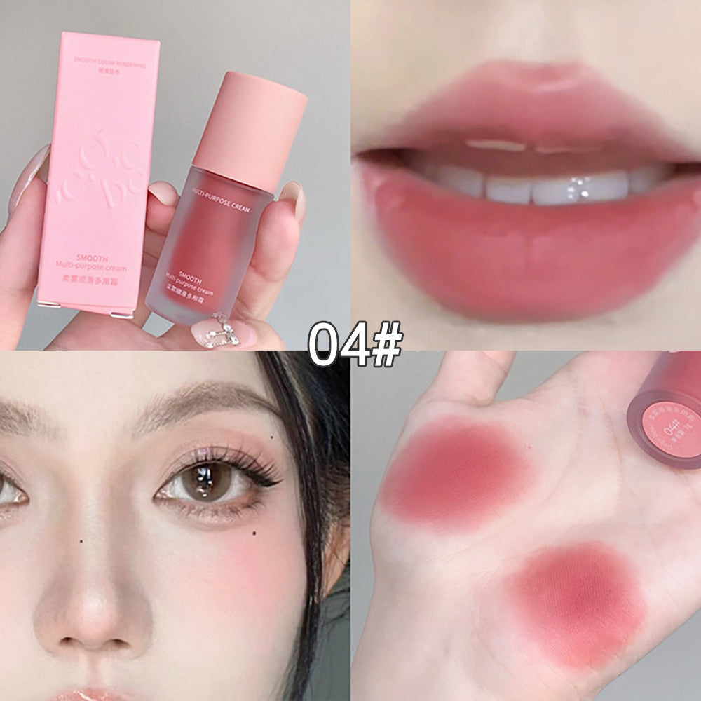 Smooth Multi-purpose, Cream Expansion Color, Nude Matte, Velvet Lip Glaze, Blush Eye Shadow, Not Easy to Fade