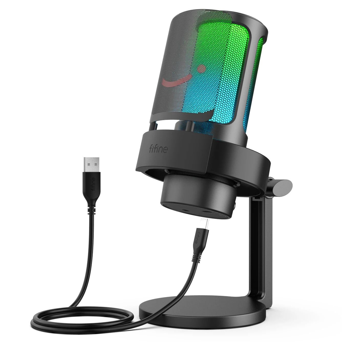 Wireless RGB Condenser Microphone With Touch Mute And Headphone Monitoring 5