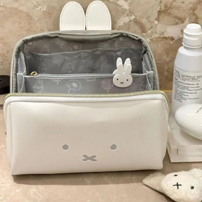 Kawaii Rabbit Makeup And Toiletry Bag  Cute MultiFunctional Portable Storage Pouch For Girls 4