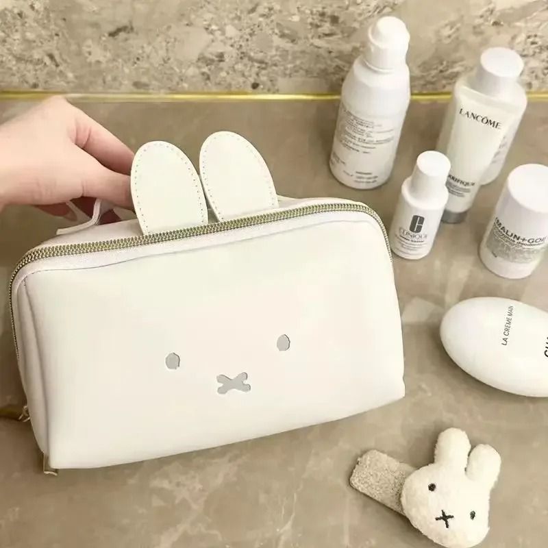 Kawaii Rabbit Makeup And Toiletry Bag  Cute MultiFunctional Portable Storage Pouch For Girls 5