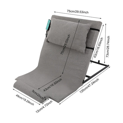 Electric Adjustable Lifting Backrest With Short Cushion And Headrest  Wired Remote Control Bed Supp 2