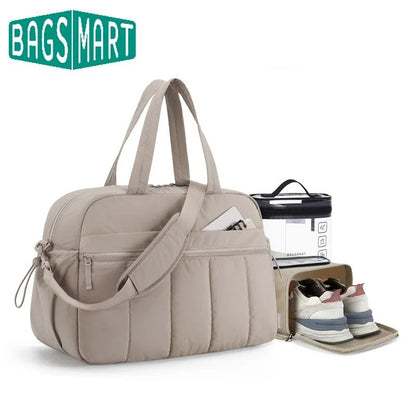 3-Piece Lightweight Travel Duffel Bag Set with Shoe Bag and TSA-Approved Toiletry Bag – Large Capacity Weekender for Gym