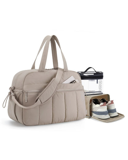 3Piece Lightweight Travel Duffel Bag Set With Shoe Bag And TSAApproved Toiletry Bag  Large Capacity 12