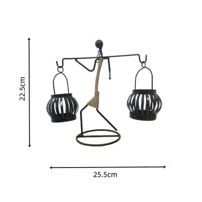 Nordic Metal Candlestick Abstract Character Sculpture Candle Holder Handmade Figurines Home Decorat 11