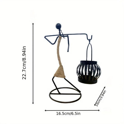 Nordic Metal Candlestick Abstract Character Sculpture Candle Holder Handmade Figurines Home Decorat 13