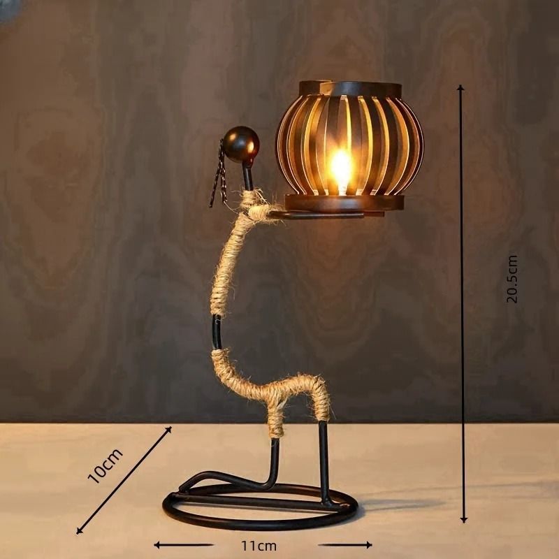 Nordic Metal Candlestick Abstract Character Sculpture Candle Holder Handmade Figurines Home Decorat 14