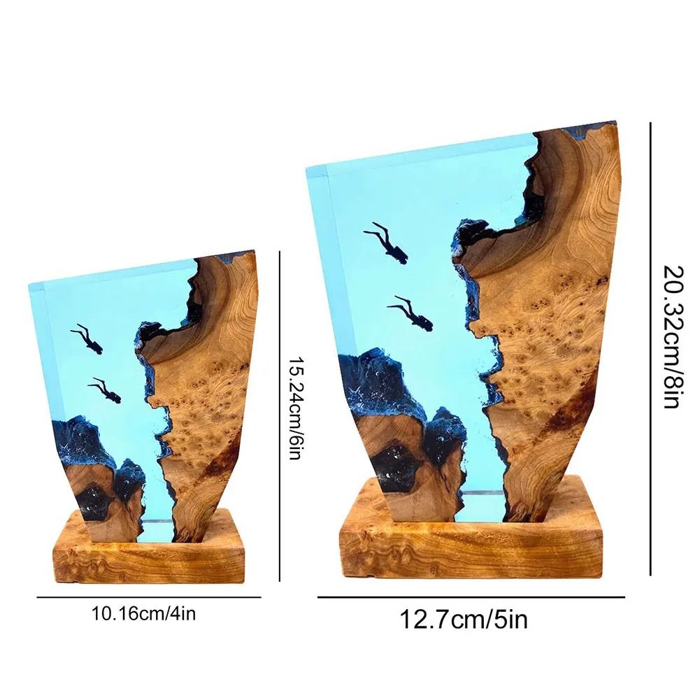 Seabed Exploration Diver Resin Table Light Deep Sea Diver Night Light For Bedroom Or Office 4
