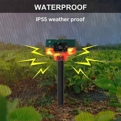Solar Powered Motion Sensor Alarm For Outdoor Security And Animal Deterrence 3