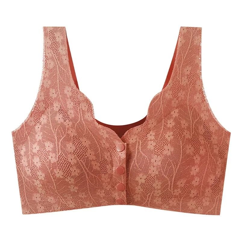 Seamless Front Open Vest Style Bra For Middle Aged And Elderly Women 10