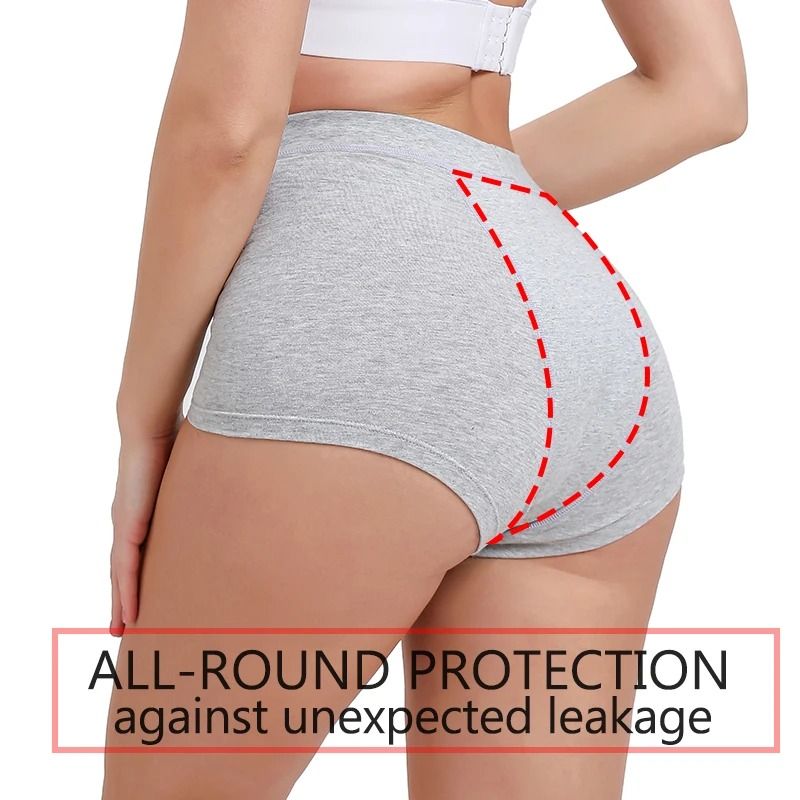 High Waist Cotton Menstrual Boxer Shorts For Women 1