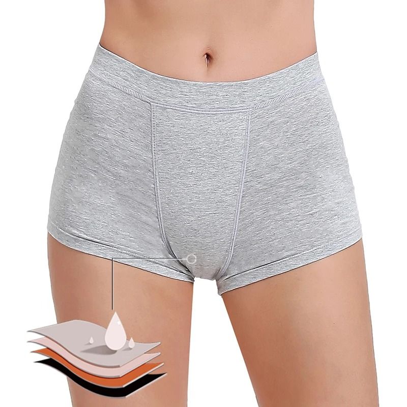 High Waist Cotton Menstrual Boxer Shorts For Women 3