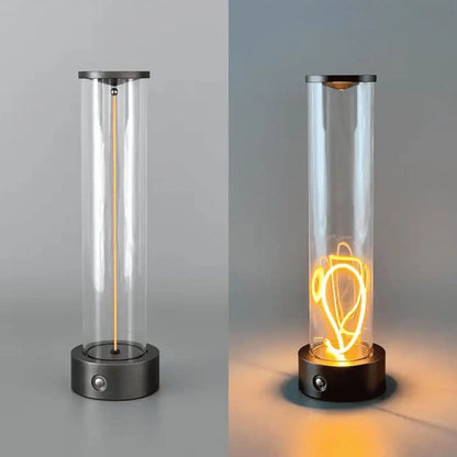 Minimalist Magnetic Table Lamp Touch Control Cordless Desk Lamp USB Rechargeable for Bedroom