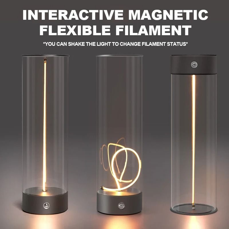 Minimalist Magnetic Table Lamp Touch Control Cordless Desk Lamp USB Rechargeable For Bedroom 1