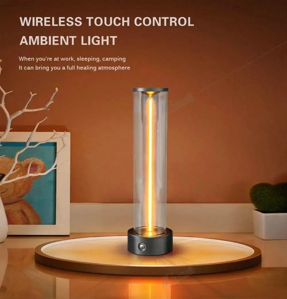 Minimalist Magnetic Table Lamp Touch Control Cordless Desk Lamp USB Rechargeable For Bedroom 2