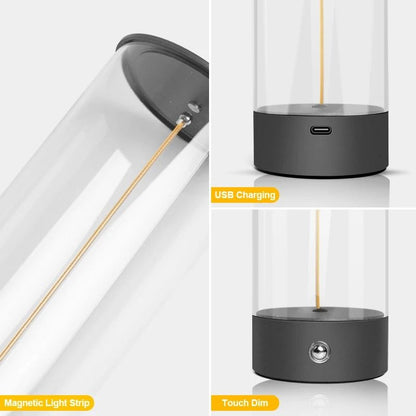 Minimalist Magnetic Table Lamp Touch Control Cordless Desk Lamp USB Rechargeable For Bedroom 4