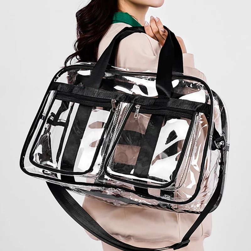 PVC Gym Bag Transparent Sports Duffle Bag Waterproof Fitness Yoga Handbag Large Portable Shoulder C 2