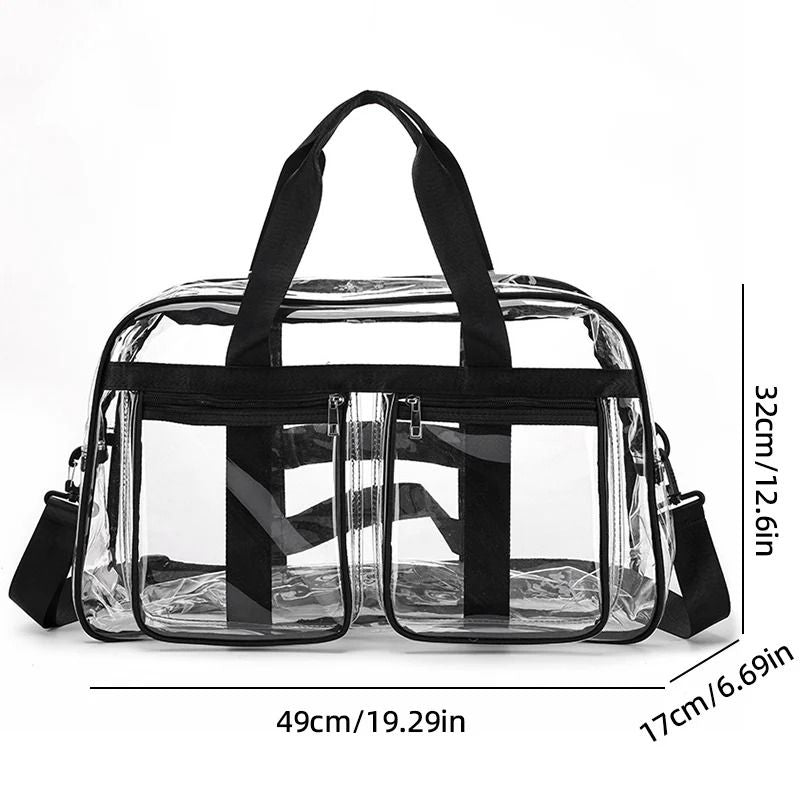 PVC Gym Bag Transparent Sports Duffle Bag Waterproof Fitness Yoga Handbag Large Portable Shoulder C 6
