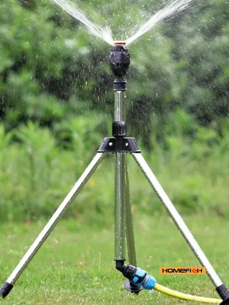 360 Rotary Garden Sprinkler With Telescopic Tripod Support 6
