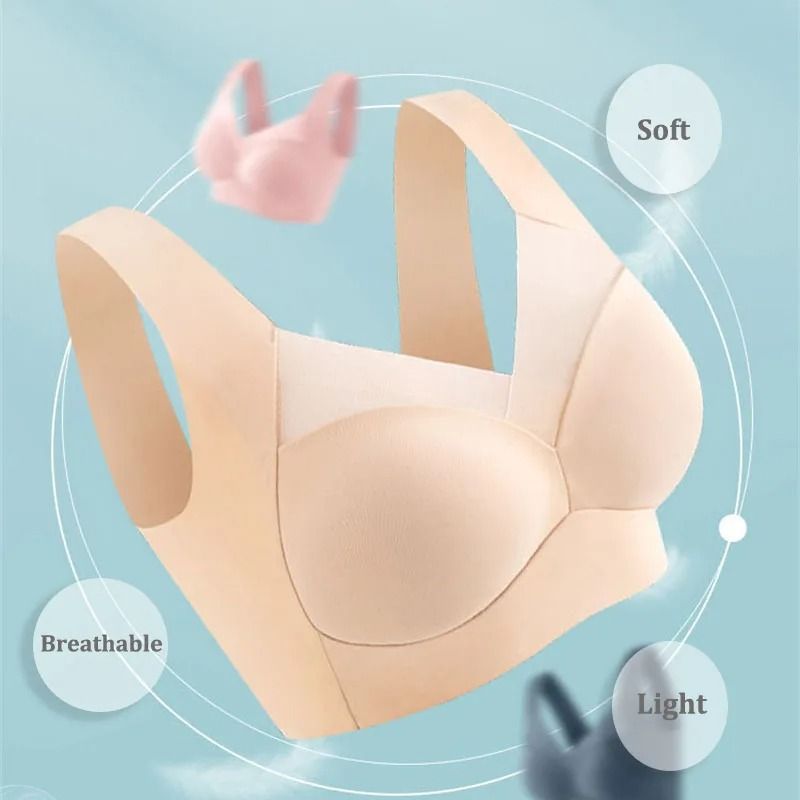 5PCS Women Sports Bras Full Cup Brassiere Female Sexy V Neck Lace Splicing Bralette Large Wireless  3