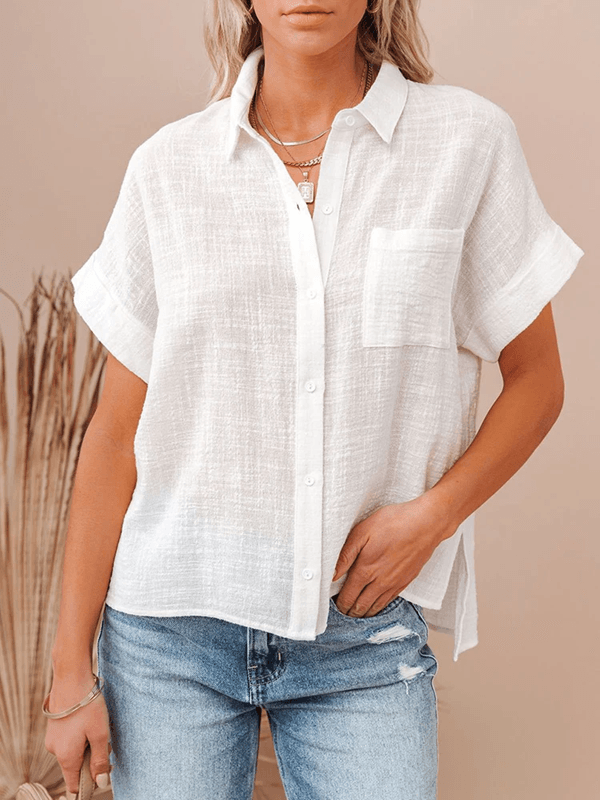 Everyday Oversized Linen Blouse Cotton Linen Tunic 5