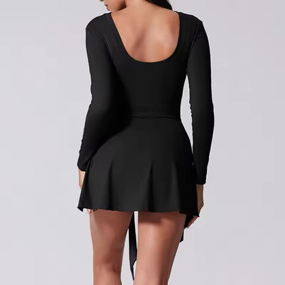 Everyday High Neck Tennis Dress with Built-In Shorts