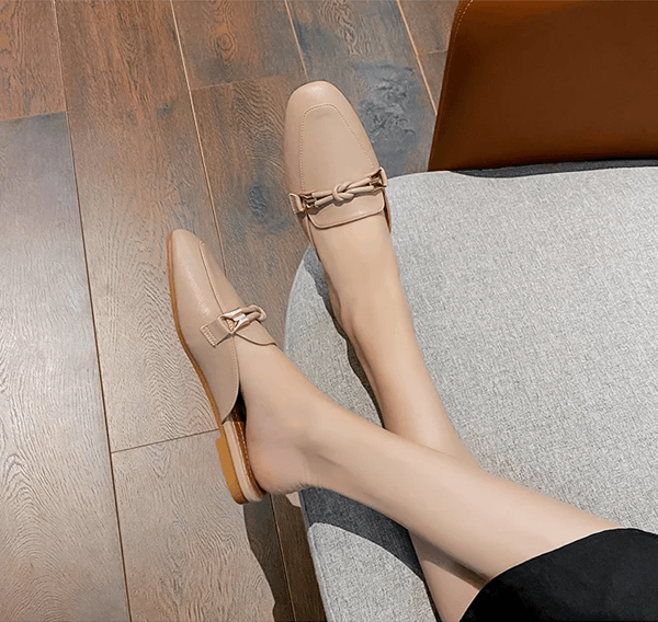 Elegant Comfort Womens Flat Slide Mules