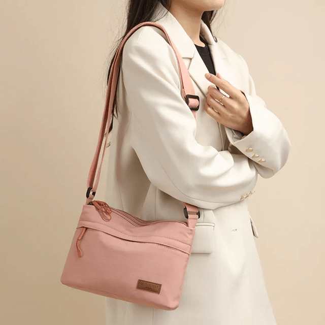 High Capacity Canvas Crossbody Bag With Multi Pockets For Women 1
