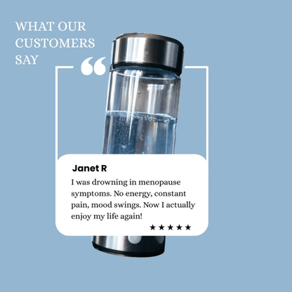 Hydrogen Rich Dual Chamber Water Generator Bottle In Glass With Titanium Filter 4