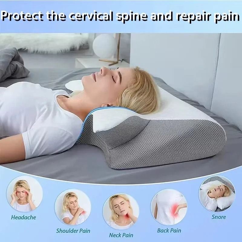 Memory Foam Butterfly Neck Pillow Ergonomic Slow Rebound Support