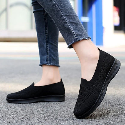 Womens Mesh Slip On Sneakers Breathable Lightweight Casual Outdoor Shoes