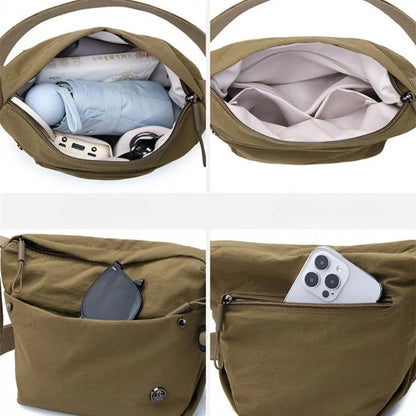 Ladies Fashion Nylon Messenger Bag Spacious Lightweight Daily Use 4