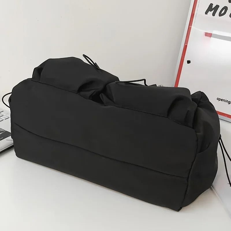 Fashionable Crossbody Bag With Drawstring Accent Spacious Secure Zipper Closure 1