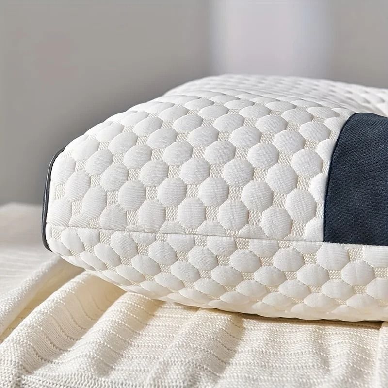 Knitted Neck Protection Sleep Pillow With Moisture Absorbing Core 5