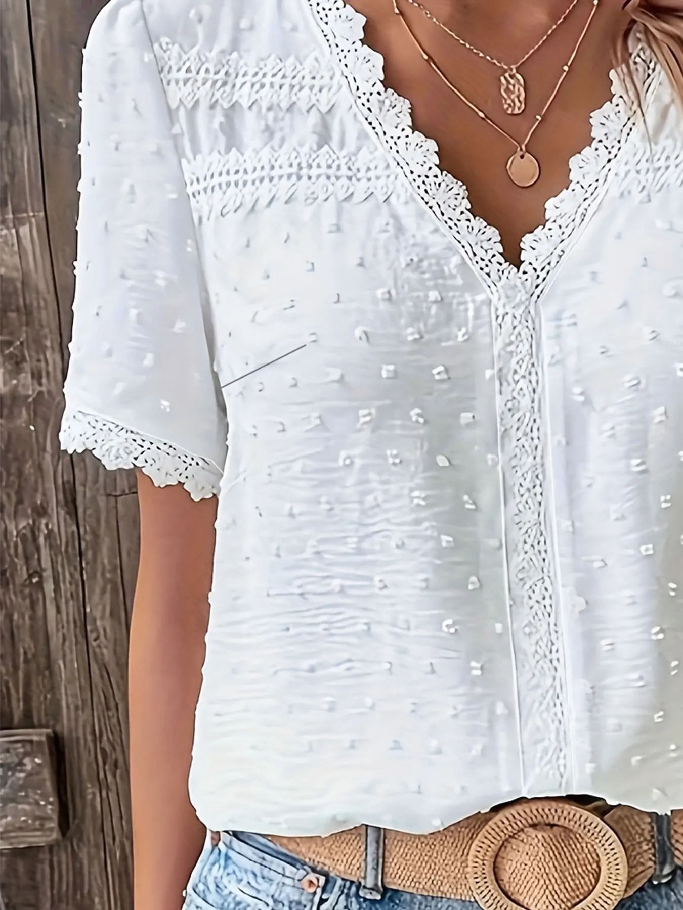 Women Plus Size Casual Long Sleeve Shirt Lightweight Loose Fit Top 2
