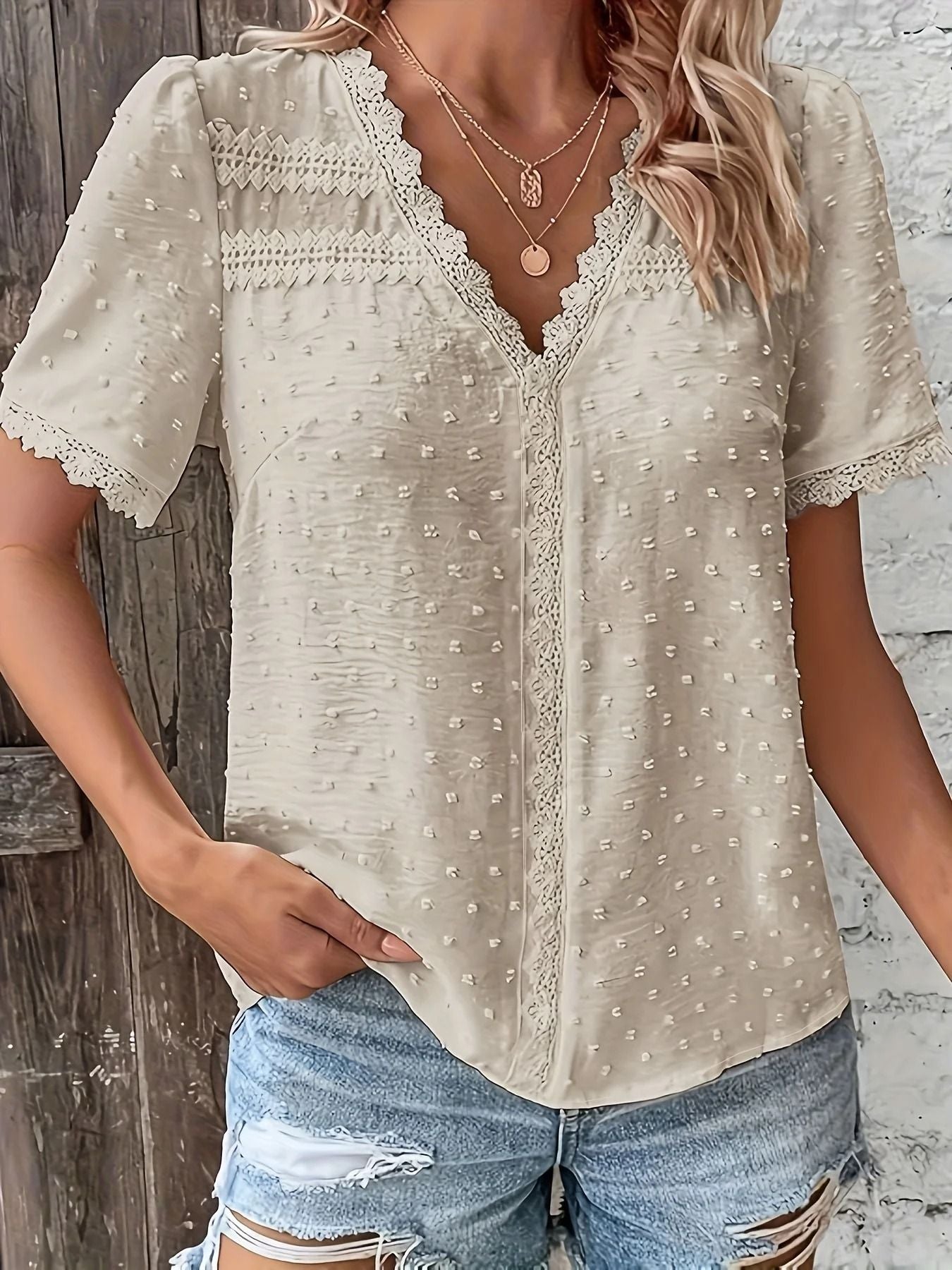 Women Plus Size Casual Long Sleeve Shirt Lightweight Loose Fit Top 6